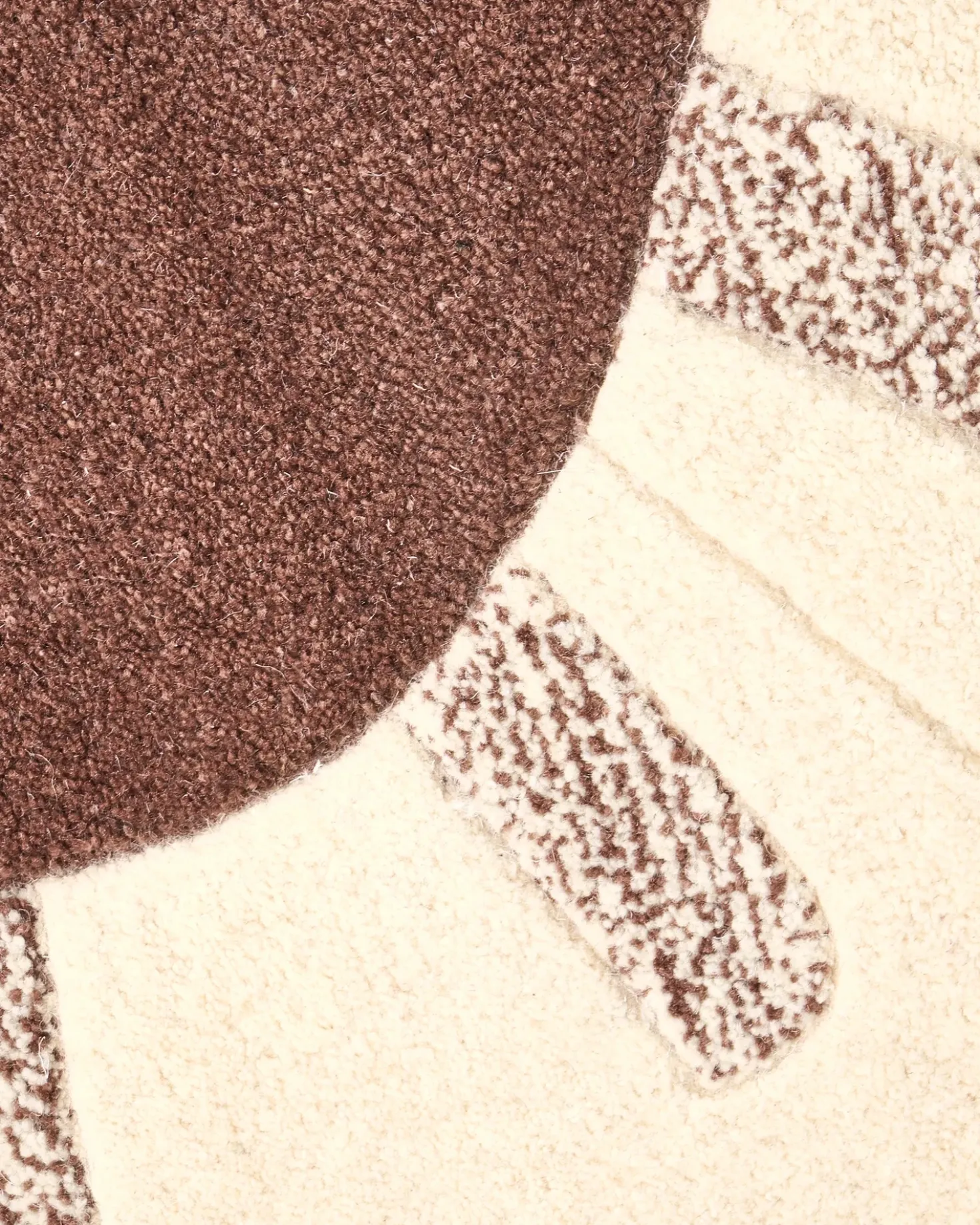 Gulvtæppe MANALI Beige ø 140 cm Uld