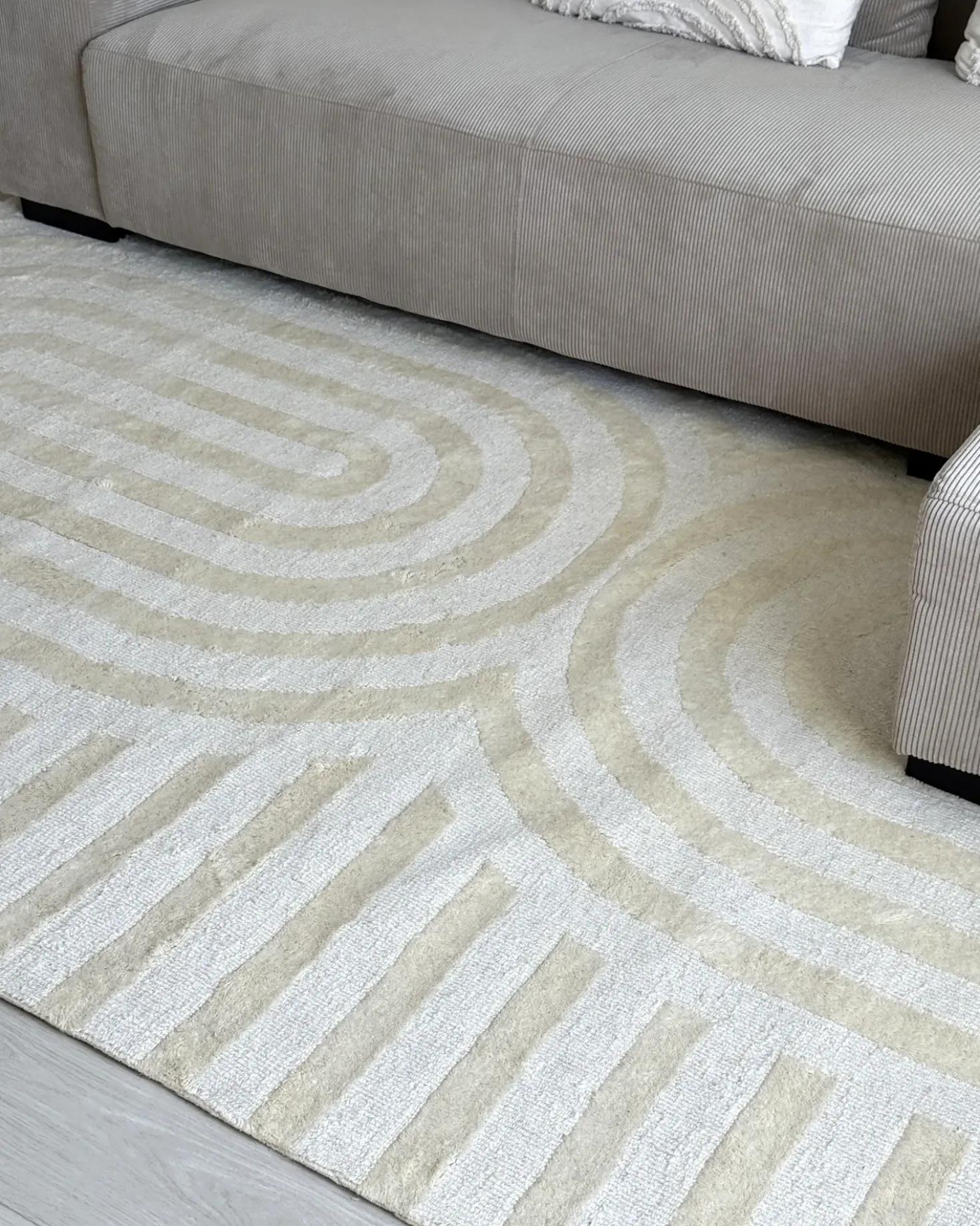 Gulvtæppe MASTUNG Beige 200 x 300 cm Uld