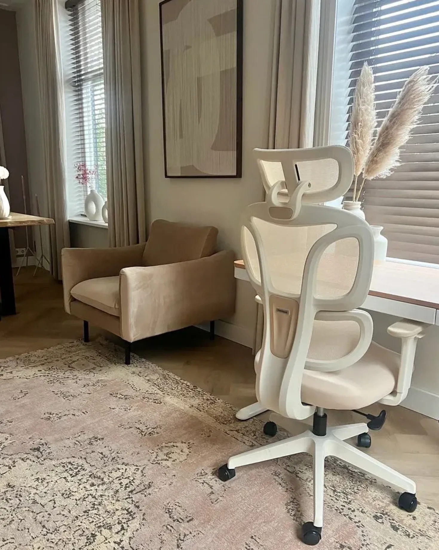 Gulvtæppe MATARIM Beige 200 x 300 cm Bomuld