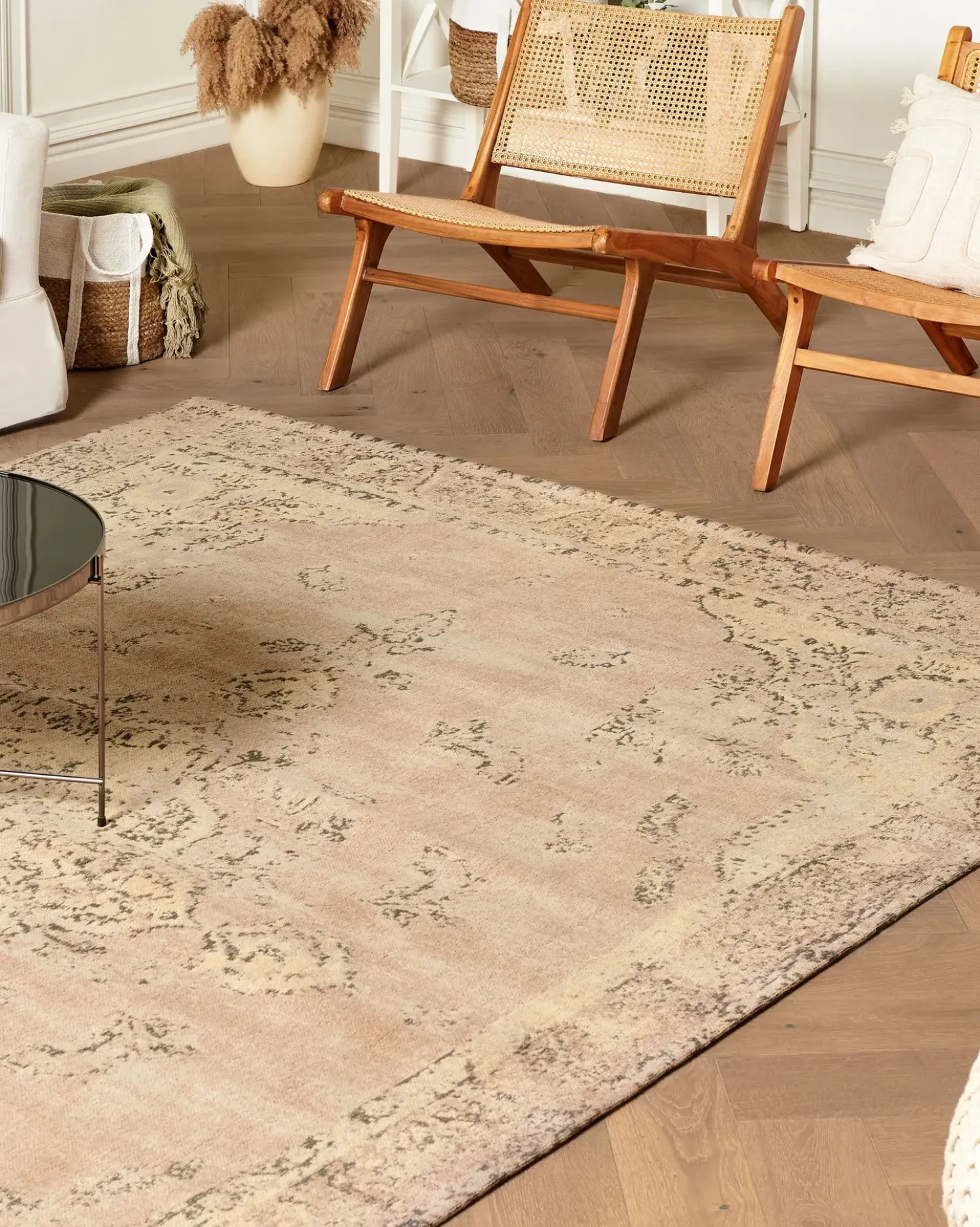 Gulvtæppe MATARIM Beige 200 x 300 cm Bomuld