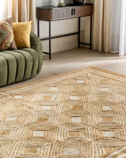 Gulvtæppe MENGEN Beige 200 x 300 cm Jute