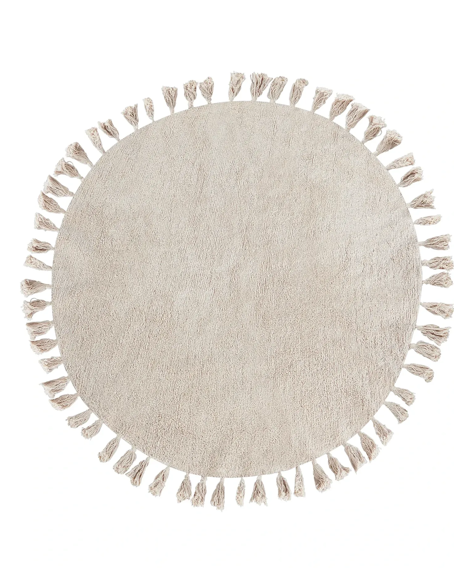 Gulvtæppe MITSOBI Beige ø 120 cm Bomuld