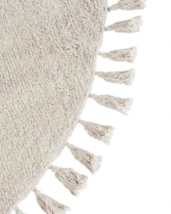 Gulvtæppe MITSOBI Beige ø 120 cm Bomuld