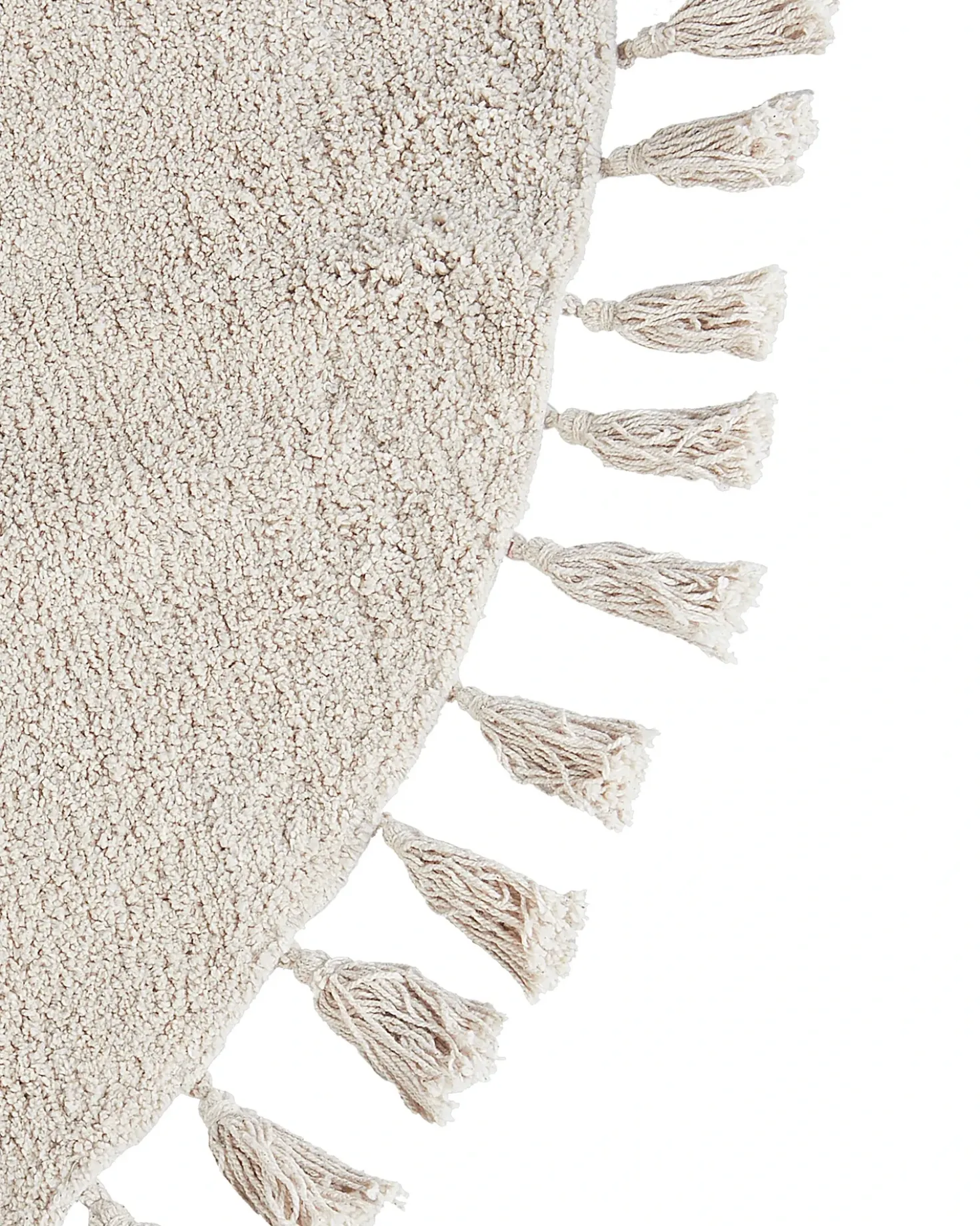 Gulvtæppe MITSOBI Beige ø 120 cm Bomuld