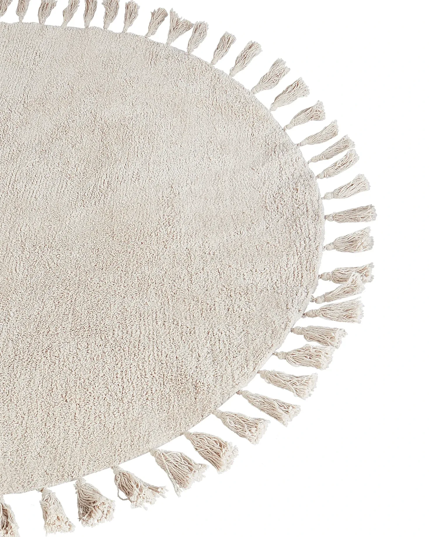 Gulvtæppe MITSOBI Beige ø 120 cm Bomuld