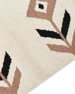 Gulvtæppe NIAVAN Beige 160 x 230 cm Bomuld Kelim
