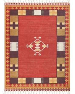 Gulvtæppe PARAKAR Multifarvet 160 x 230 cm Bomuld Kelim
