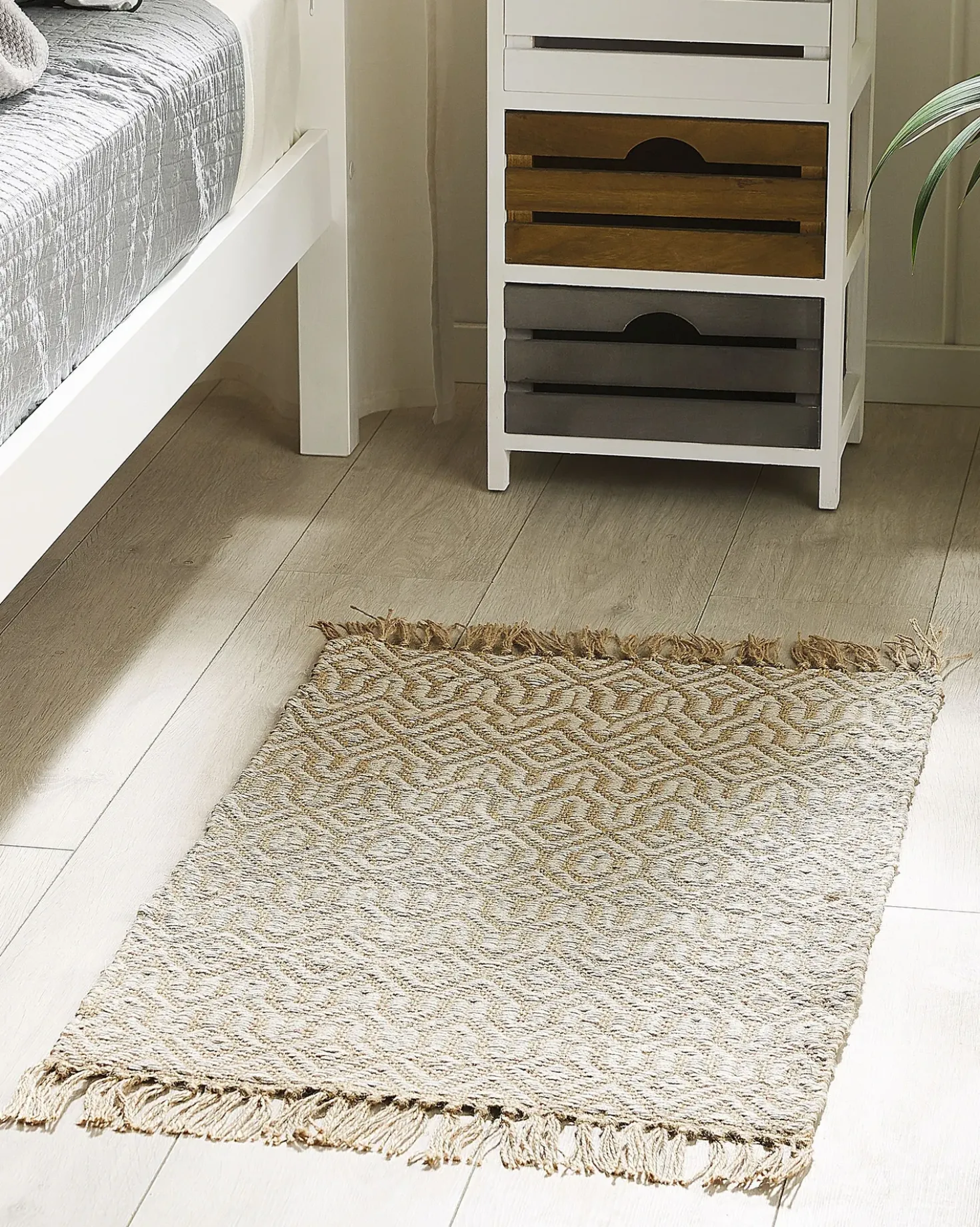 Gulvtæppe POZANTI Beige 50 x 80 cm Jute