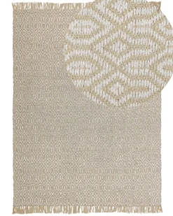 Gulvtæppe POZANTI Beige 140 x 200 cm Jute