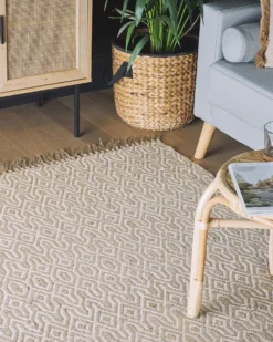 Gulvtæppe POZANTI Beige 140 x 200 cm Jute