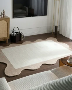 Gulvtæppe SANGHAR Beige 160 x 230 cm Uld