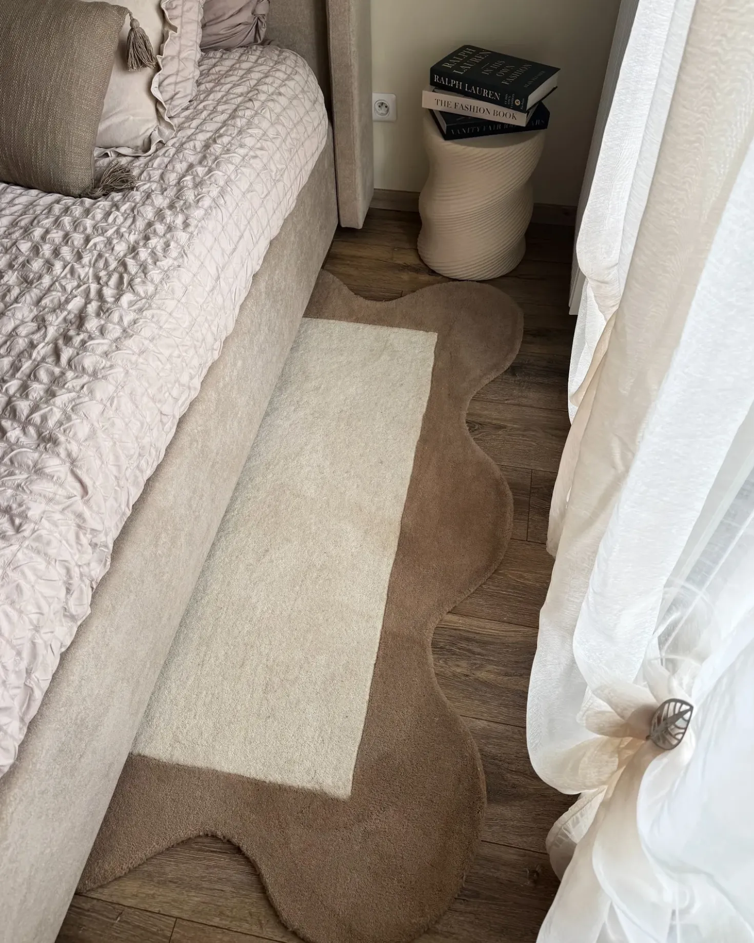 Gulvtæppe SANGHAR Beige 160 x 230 cm Uld