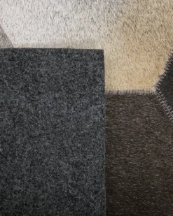 Gulvtæppe SASON Beige 160 x 230 cm Ægte læder
