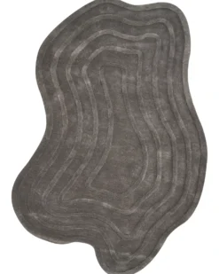 Gulvtæppe SATNA Mørkegrå 160 x 230 cm Uld