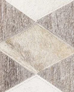 Gulvtæppe SESLICE Beige 160 x 230 cm Ægte læder