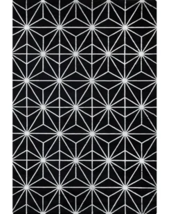 Gulvtæppe SIBEL Sort 160 x 230 cm Viskose