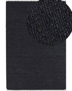Gulvtæppe SINANKOY Sort 160 x 230 cm Jute
