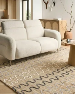 Gulvtæppe SOGUT Beige 140 x 200 cm Jute