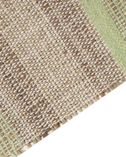 Gulvtæppe TALPUR Lysegrøn 80 x 300 cm Jute