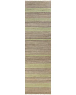 Gulvtæppe TALPUR Lysegrøn 80 x 300 cm Jute