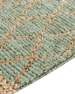 Gulvtæppe TELLIKAYA Grøn 80 x 300 cm Jute