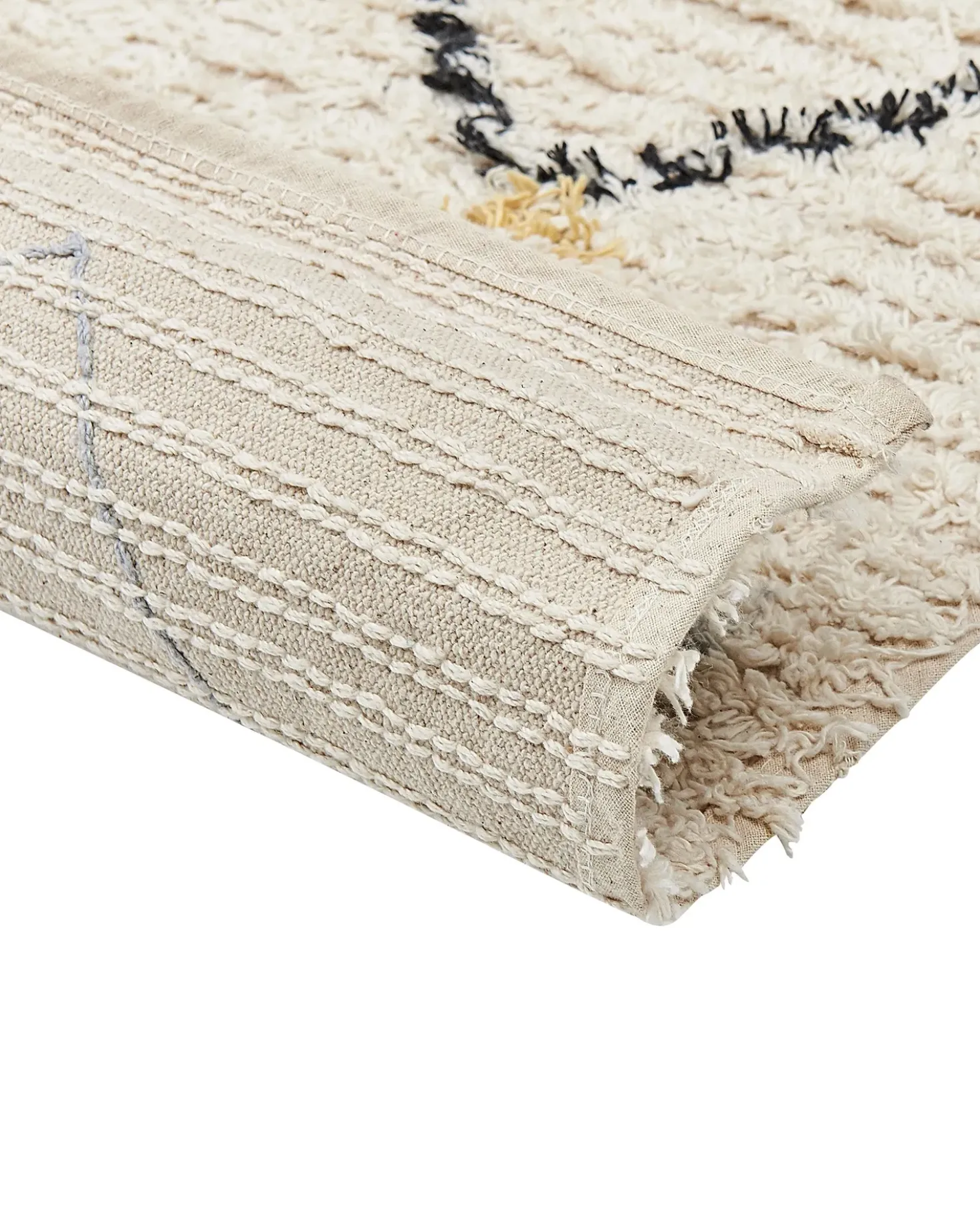 Gulvtæppe TEZPUR Beige 160 x 230 cm Bomuld