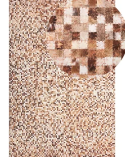 Gulvtæppe TORUL Brun 160 x 230 cm Ægte læder