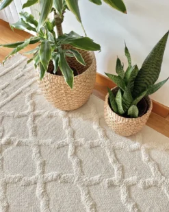 Gulvtæppe TOZLU Beige 80 x 230 cm Bomuld