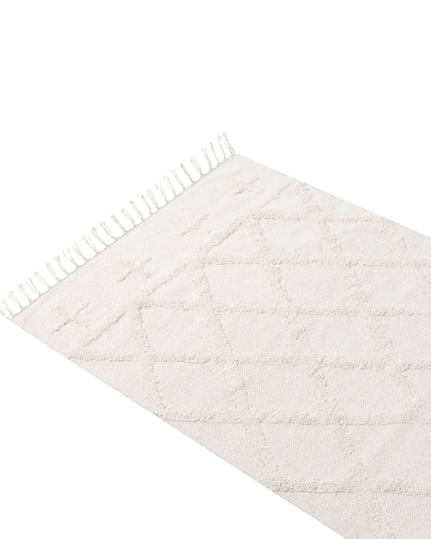 Gulvtæppe TOZLU Beige 80 x 230 cm Bomuld
