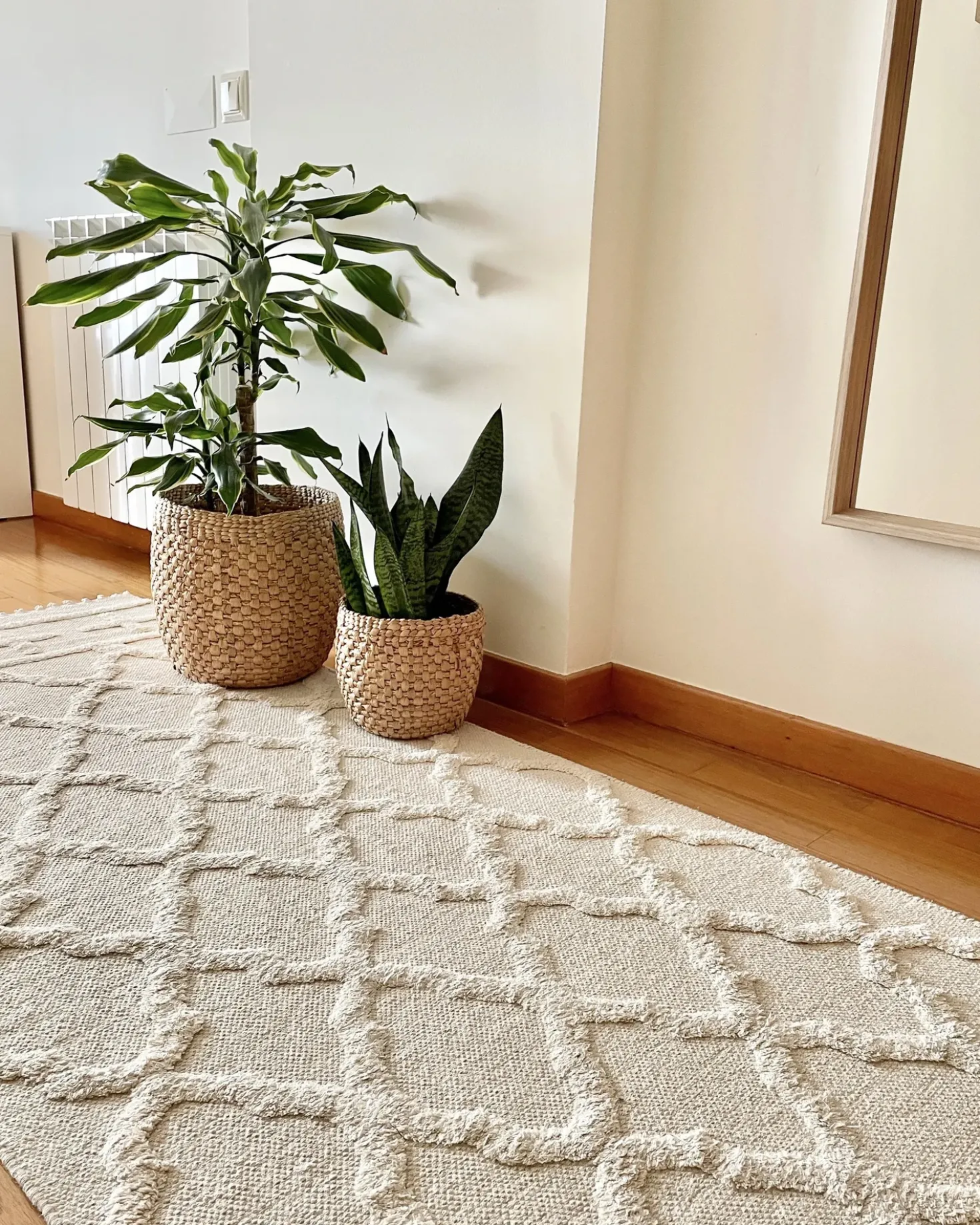 Gulvtæppe TOZLU Beige 80 x 230 cm Bomuld