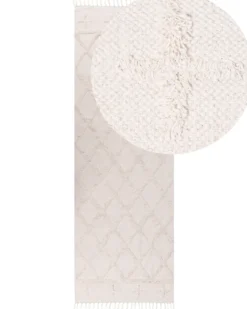 Gulvtæppe TOZLU Beige 80 x 230 cm Bomuld