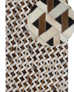 Gulvtæppe TUGLU Brun 160 x 230 cm Ægte læder