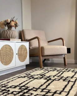 Gulvtæppe TURHAL Beige 160 x 230 cm Bomuld