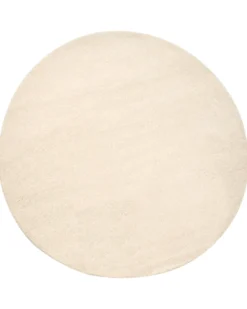 Gulvtæppe VASCO Cremehvid ø 140 cm Uld