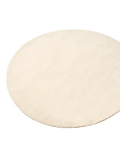 Gulvtæppe VASCO Cremehvid ø 140 cm Uld