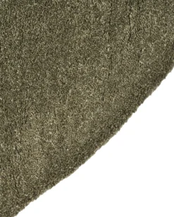Gulvtæppe VASCO Olivengrøn ø 140 cm Uld