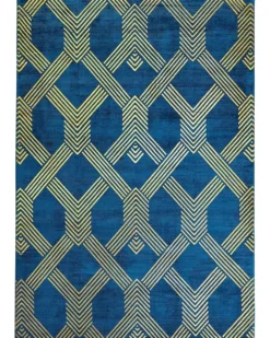 Gulvtæppe VEKSE Blå 160 x 230 cm Viskose