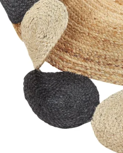 Gulvtæppe VOSTAN Sort ø 140 cm Jute