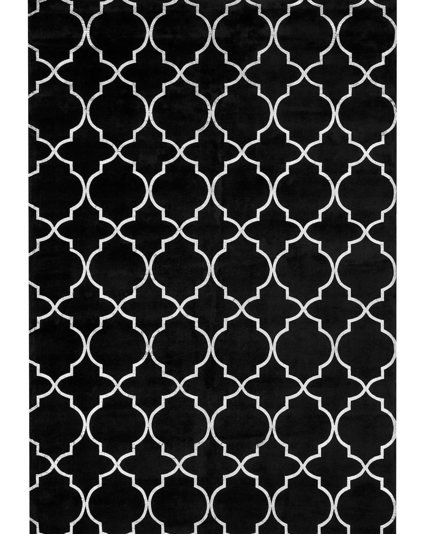 Gulvtæppe YELKI Sort 140 x 200 cm Viskose