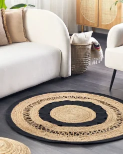 Gulvtæppe YOZGAT Beige ø 120 cm Jute