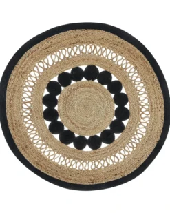 Gulvtæppe YOZGAT Beige ø 120 cm Jute