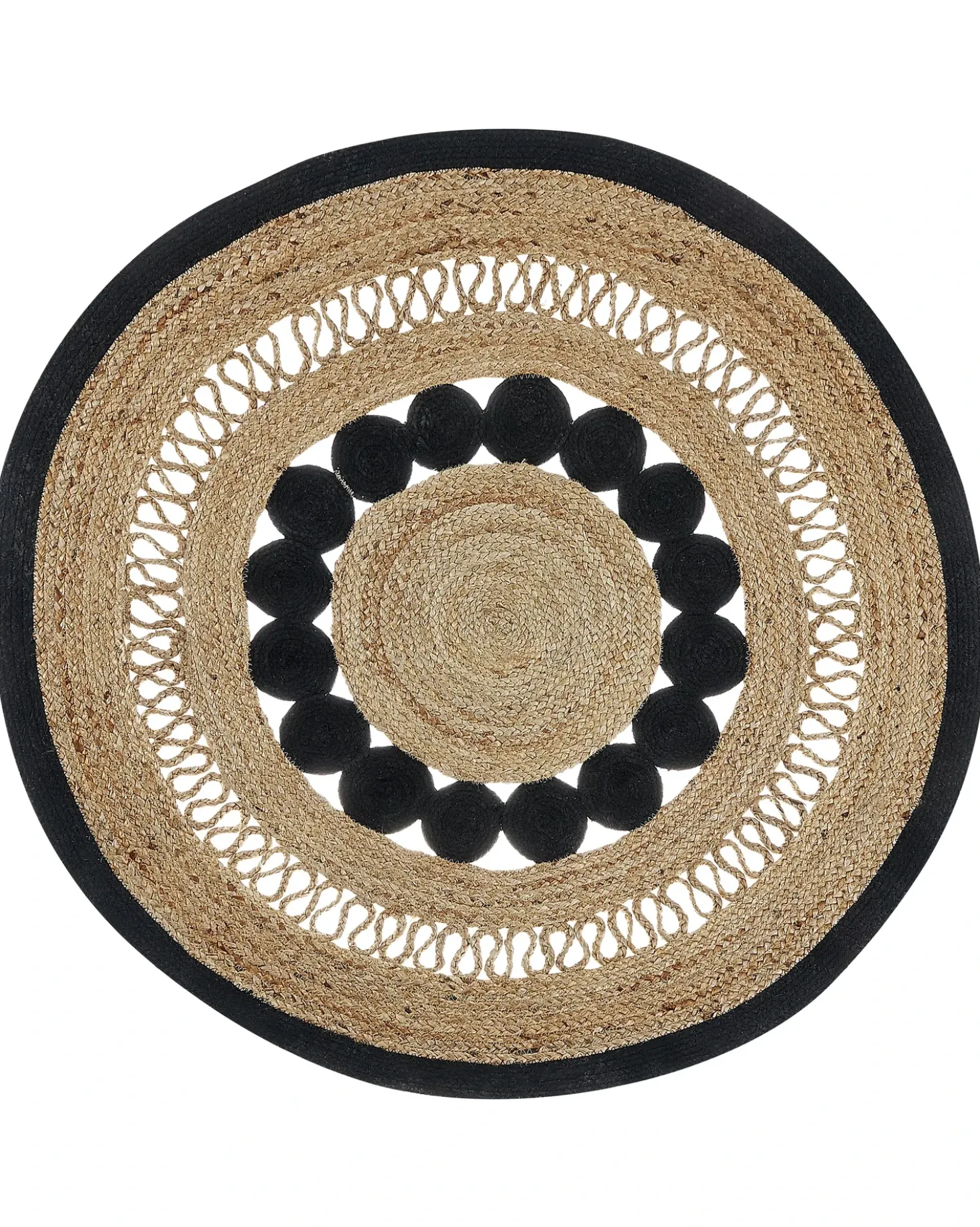Gulvtæppe YOZGAT Beige ø 120 cm Jute