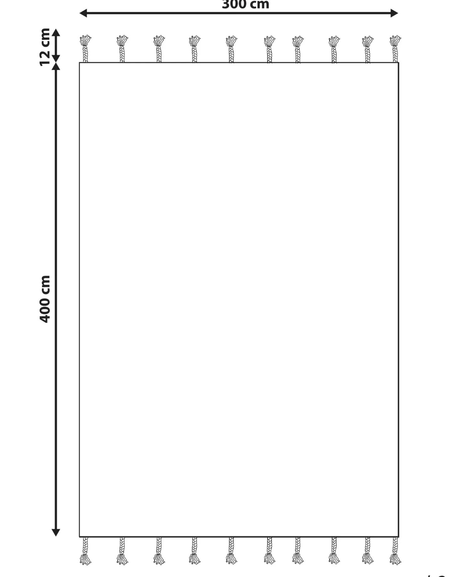 Gulvtæppe ZEYNAK Multifarvet 300 x 400 cm Bomuld
