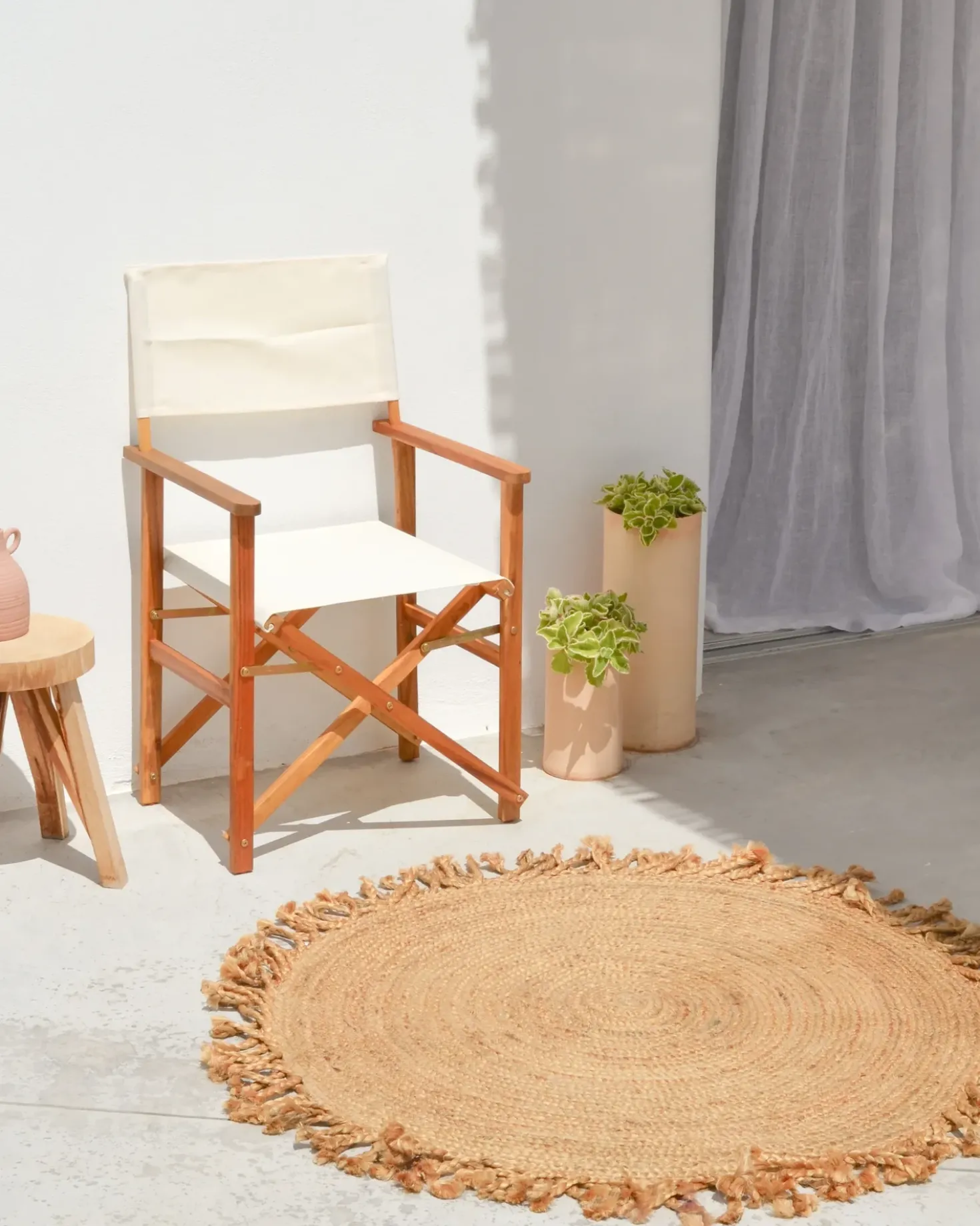 Gulvtæppe ZONGULDAK Beige ø 120 cm Jute
