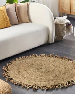 Gulvtæppe ZONGULDAK Beige ø 120 cm Jute