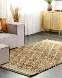 Gulvtæppe ZORAVA Beige 160 x 230 cm Jute