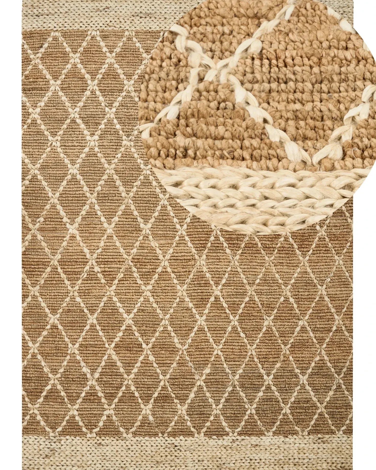 Gulvtæppe ZORAVA Beige 160 x 230 cm Jute