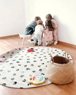 Gulvtæppe AFIS Beige ø 140 cm Bomuld
