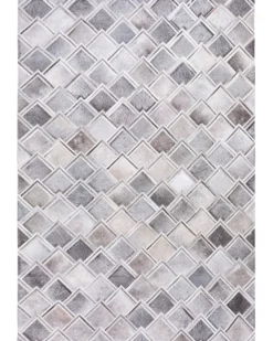Gulvtæppe AGACLI Grå 160 x 230 cm Ægte læder