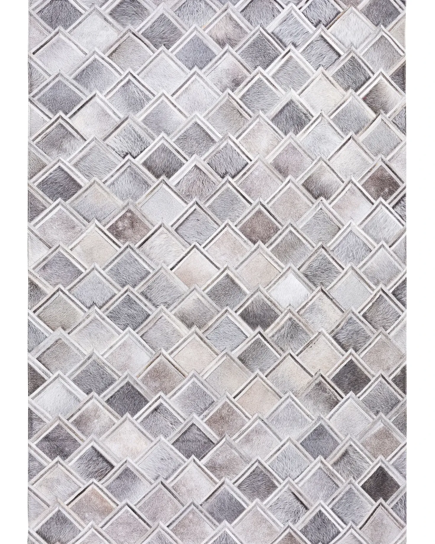 Gulvtæppe AGACLI Grå 160 x 230 cm Ægte læder